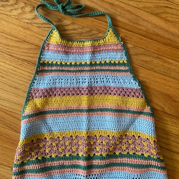 AKOIA SWIM CROCHET HALTER DRESS S/M - Picture 2 of 6